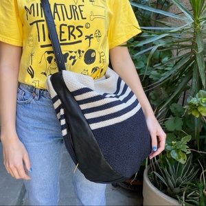 Navy blue/light gray The SAK large shoulder bag